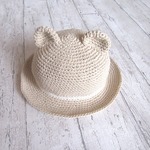 【ｏ様ご予約品】コットンのくま耳ハット