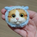 羊毛フェルト 茶トラ猫さん(羊かぶりもの)