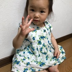 ブルマ付き花柄ベビーワンピース　春　夏