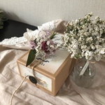 白いナチュラルミニブーケ のセット