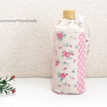 保冷シート付きペットボトルカバー*YUWA花柄パッチ