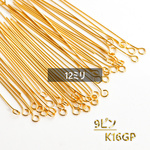 最高級鍍金　9ピン　 12ｍｍ　約100本　K16GP　韓国製