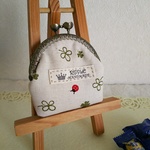 ペタンコがま口 クローバーとてんとう虫