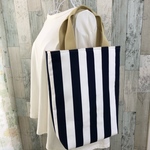 トートバッグ   ネイビーストライプ tote bag navy stripe