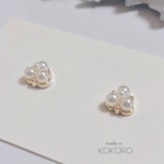 小粒 シンプル パール 小さめ 小ぶり ＊＊＊ シリコンカバー付き イヤリング / ノンホールピアス / 金属アレルギー 選択可 ピアス