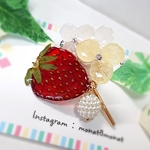 イチゴ✿押しフルーツ✿押し花✿ポニーフック