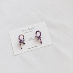 marble knit earring