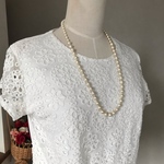 コットンパールネックレス 70cm