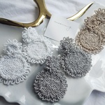 ビーズ刺繍＊大ぶり ピアス&イヤリング