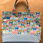 ★ラミネートバッグ＊リボンちょうちょが可愛い☆ブルー②★