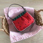 ☆完成品1点あり【受注製作】グラニーばねポーチ(カットスイカ)
