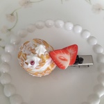 生クリームたっぷり！シュークリームのヘアクリップ♡6cm