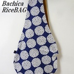 RiceBAG  新色！まるまる小花　(紺地に白）：内ポケット付き