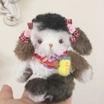 🍼ミルクの時間ですよ🍼シーズー🐶トイプードル🐶ロップイヤー🐰ギンガム赤色✨夢色スタイ✨哺乳瓶のネックレス✨ベビー✨赤ちゃん✨ゆめかわいい✨ファンシー✨レトロ✨ぬいぐるみ✨いぬ✨うさぎ✨ひつじ✨牛