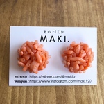 《再販》珊瑚の粒々ﾋﾟｱｽ/朱［受注製作］