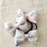 liberty リバティ☆ふわもこリボンのヘアゴム