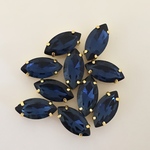 《14コ入り》A級・6×12mm  ネイビー リーフ 