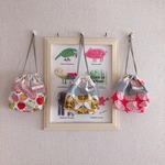 【オーダーのお品】お弁当袋(こねこ＆りんご＆ことり)