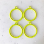 Rhyme Green Rubber Circle Pendant Tops