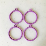 Purple Rubber Circle Pendant Tops