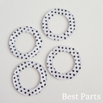 6pcs ドットリング 水玉 ポルカドット