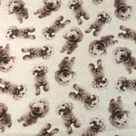 綿麻【布 110×45】プードル ブラウン