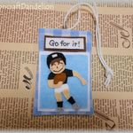 【su様オーダー品】想いを伝える♪ラグビーお守り袋とラグビーボールくん【完成品】