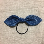 藍染 リボン ヘアゴム
