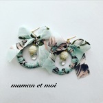新色♡ブルースカーフピアス(イヤリング)