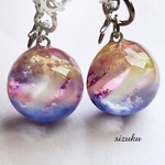 蓄光 雲レジン  天使の梯子  ピンク色の空キーホルダー