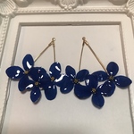 あじさいピアス／イヤリング 紺色