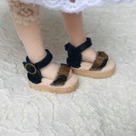 ネオブライス靴 サンダル❤︎ネイビー×ハラコ