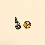 再販 お酒のピアス イヤリング