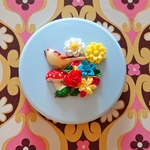 コンパクト鏡💐小鳥💐