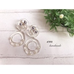 再再再再再販！クリア×クリアフープピアス