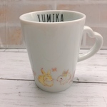 お名前入れ無料♡ふわふわウサギさんのマグカップ