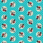 レトロなパンダちゃん（ブルー）デザインペーパー