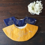 【再販】刺繍*小花・蝶々まんまるbib