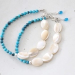 SILVER925  turquoise shell bracelet[br2973]