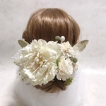 髪飾り〜white〜 結婚式 ウェディング ヘッドドレス 前撮り 成人式前撮り
