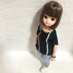 レトロトップス+テパードダメージ加工デニムセット