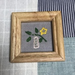 七夕の刺繍ミニ額