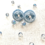 【ビーズ刺繍】ブルージュピアス(カットガラス)