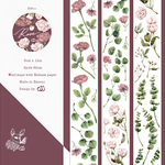 [樂意] [LY-041] 薔薇(アンティークローズ)花柄 和紙マスキングテープ(剥離紙付き)
