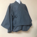 C&Sコットンリネンレジュール スモークブルー甚平
