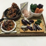 hand made ミニチュア ドールハウス 麻婆ナス作りセット
