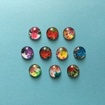 【選べる】お花のガラスカボション（12mm/12種類/アソート/10個）