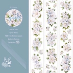 [樂意] [LY-045P] 梔子花(Gardenia)クチナシ 花柄 ツヤ消しPETマスキングテープ(剥離紙付き)