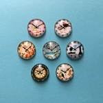 【選べる】クロックのガラスカボション（20mm/12種類/アソート/7個）