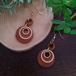 【送料無料】再販＊ウッド&ゴールドピアス 